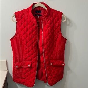 Joules Bright Red Quilted Sleeveless Vest